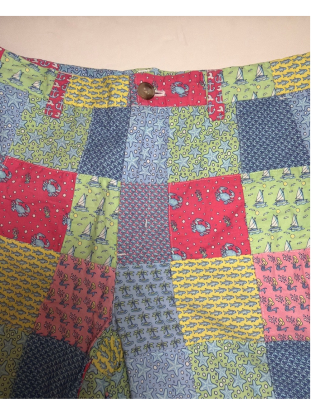 Boys Vineyard Vines Shep & Ian Patchwork Beach Sailing Shorts 16 Nautical Sea - Picture 2 of 6